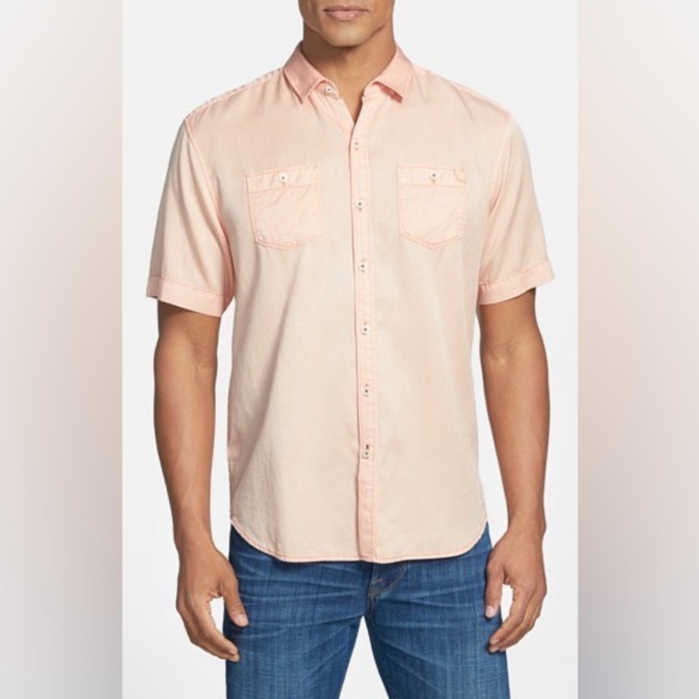 Tommy Bahama Men's Soft Pink Casual Button Down Shirt